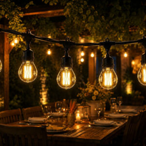 Luces Vintage para Jardín 10m x 20 Focos